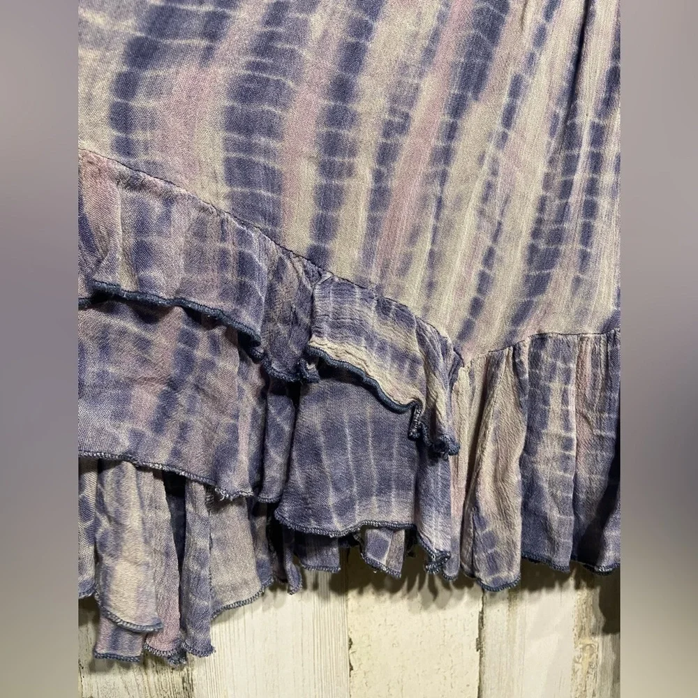 Free People Blue Purple Adella Lace Tie-Dye Mini Dress XS